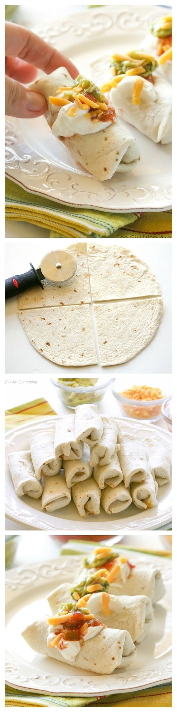 Serve some mini burritos already made or let your guests top their own.