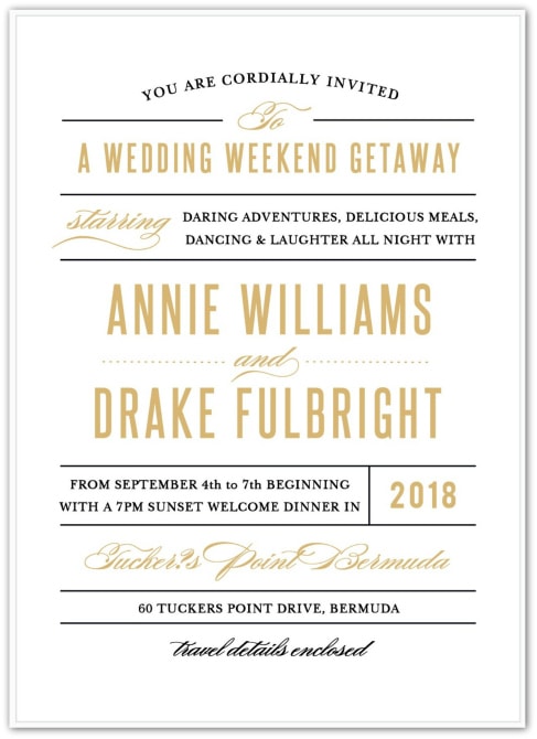 destination wedding invitation wording example elegant